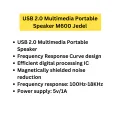 USB 2.0 Multimedia Portable Speaker M600 Jedel. 