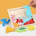 Baby 3D Puzzle Car Marine Wood Matching Board Jigsaw Children Toys Kid Education Tangram Montessori. 