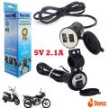 Waterproof Motorcycle 12V USB Charger Cellphone DC 5V/1A Car Charger Power Adapter with Wire for Motor Bike. 