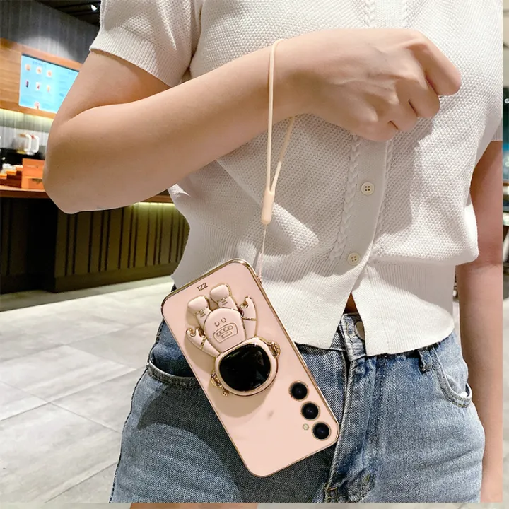 Maitus%20for%20Samsung%20Galaxy%20A54%205G%20Back%20Cover%20with%20Lanyard%20Astronaut%20Folding%20Bracket%20Stand%20Luxury%206D%20Plating%20Fancy%20Cases%20Boys%20Girls%20Square%20Bumper%20Soft%20Silicone%20Mobile%20Phone%20Case%20Pouch%20-%20Image%206