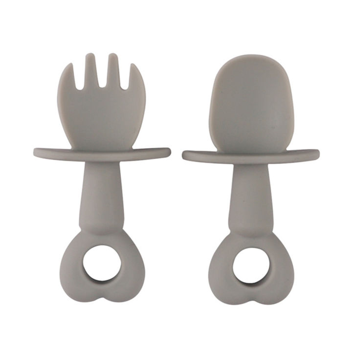 2%20Pcs/Set%20Kid%20Spoon%20Kit%20Food%20Grade%20Rounded%20Edge%20Silicone%20Self%20Feeding%20Baby%20Fork%20Set%20for%20Toddler%20-%20Image%206