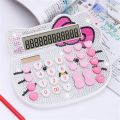 SMASHS Office Cute Hello KT Pink Luxury Cartoon Calculator Electronic Calculator Solar Calculdora Diamond Calculator. 