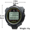 【ALLGOOD】Digital Sports Stopwatch, 10Lap /Split Memory Stopwatch Count Down Timer, Large Display Waterproof 12/24 Hour Clock. 
