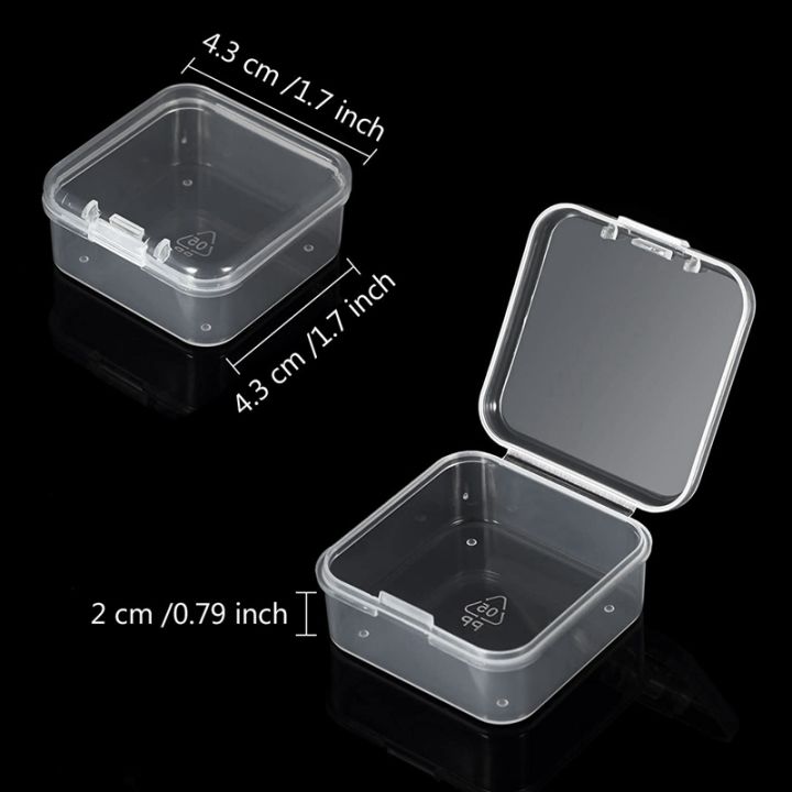 36 Pieces Mini Plastic Clear Storage Box for Collecting Small Items, Beads, Jewelry, Business Cards