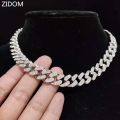 Men Women Hip hop Iced Out Bling chain Necklace 13mm Miami Cuban Chains HipHop Necklaces Fashion Charm Jewelry. 