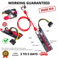 PCIE Riser 009S Video Card Extension Cable Adapter PCI Express Riser VER009C PCIE X16 Riser Card for Mining Three interface. 