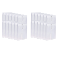 24 Pack Clear Plastic Envelopes Poly Envelopes Expandable Files Document Folders with Button & String Tie Closure A4. 