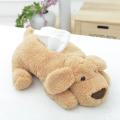 Large Size Elastic Band Tissue Box Cover Cute Plush Teddy Dog Shape Paper Cartoon Dog Shape Car Napkin Holder Case. 
