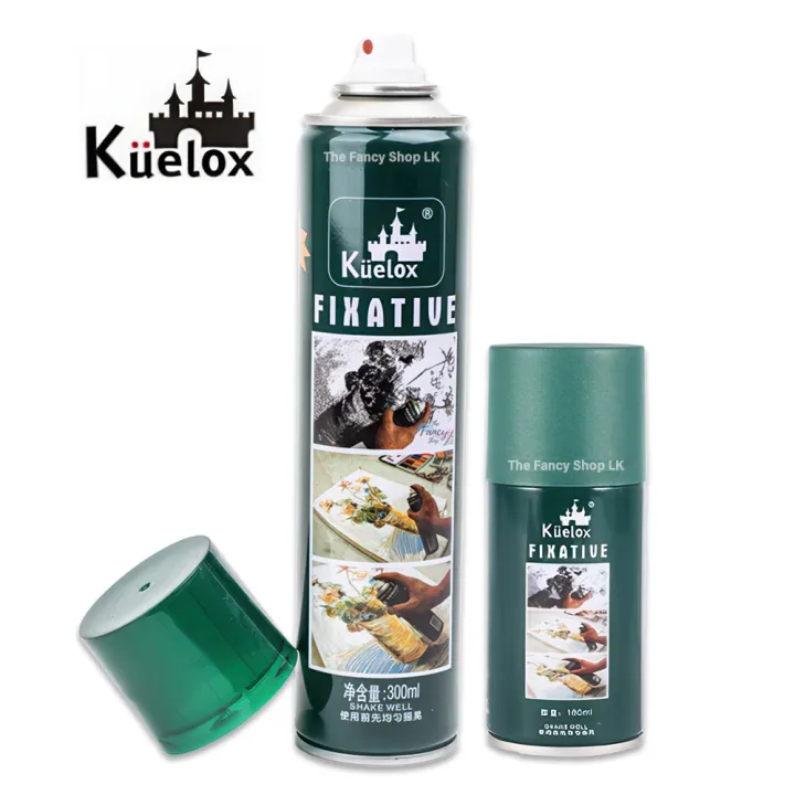 Kuelox Fixative Spray 180ml 300ml Protect Pencil Pastel Chalk Charcoal Drawings