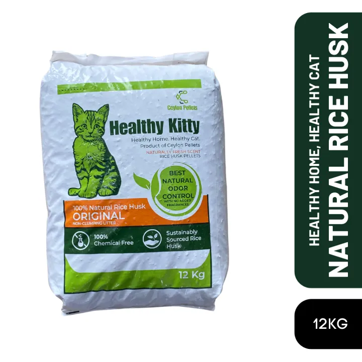 Healthy Kitten Natural Rice Husk Cat-Litter 12Kg