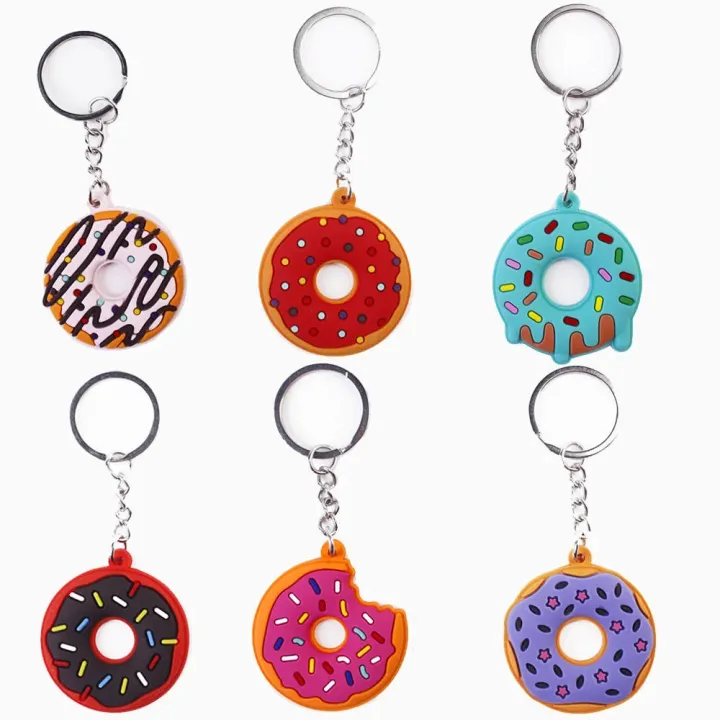 Colorful%20Keychain%20Novelty%20Item%20Assorted%20Pack%20(1/6pcs)%20Sweet%20Cake%20Design%20Donut%20Pendant%203D%20%20Cute%20Dessert%20Charm%20for%20Backpack%20Decor%20Kids'%20Gift%20Party%20Gifts%20Fashion%20Accessory%20Collectible%20Item%20-%20Image%202