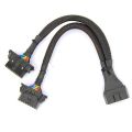 OBD2 Cable OBDII Male to 2 Female Splitter Car Computer Socket 30CM. 
