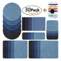 Clothes Patch On Repair Kit Rectangular Fabric Patches Piece Denim Cut. 