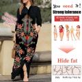 jjmakro Women's Casual Printed Lapel Dress. 