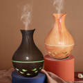 230ml Follower vase Humidifier Changing LED Light Aroma Diffuser Aromatherapy Wood Grain Car Aroma Diffusor for Bedroom Home Office. 