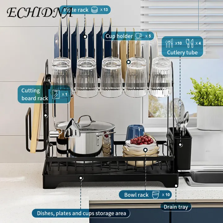 Metal%20Dish%20Drying%20Rack%20Large%20Capacity%202-tier%20Dish%20Drying%20Rack%20Easy%20to%20Install%20Kitchen%20Countertop%20Utensil%20Rack%20with%20Drain%20Rust-resistant%20Storage%20Rack%20for%20Homes%20Two-tier%20Dish%20Drying%20Rack%20-%20Image%205