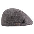 Newsboy Cap Men Spring autumn Vintage Herringbone Casual Stripe Berets Gatsby Flat Hat Peaked Cap Adjustable. 