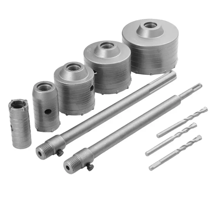 Concrete Hole Saw Kit 10Pcs Drill Core Bit for Brick Impact Resistant ...