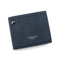 【Dream Sailing Store 】Korean Frosted Hinge Men's Wallet Short Outer Button Card Position Tri-Fold Bag Men's Wallet. 
