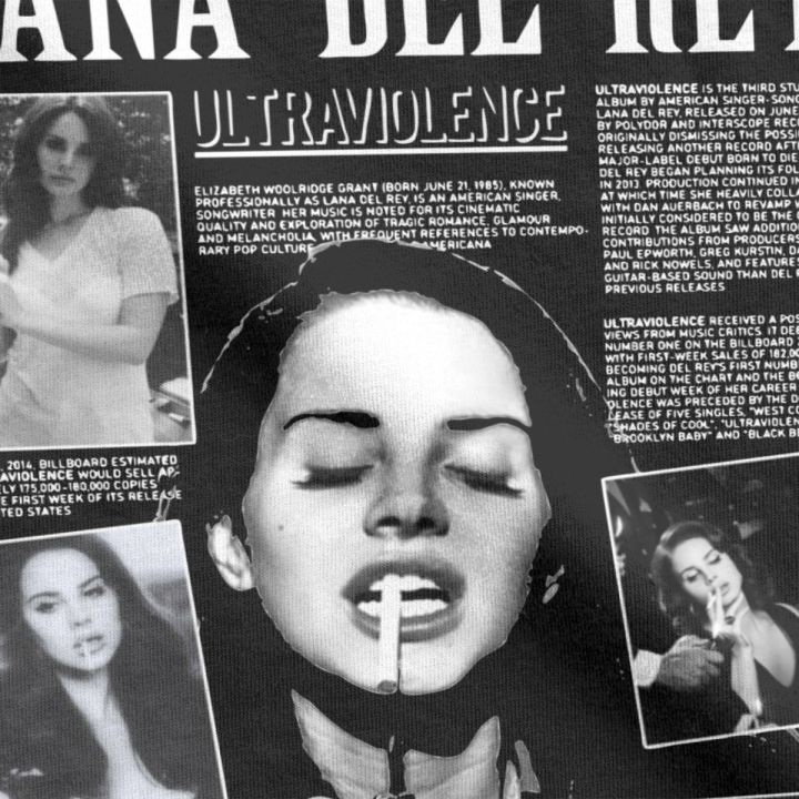 Lana%20Del%20Rey%20Ldr%20Ultraviolence%20Men%20Women's%20T%20Shirt%20Humorous%20Tees%20Short%20Sleeve%20Round%20Collar%20T-Shirts%20Cotton%20Printing%20Tops%20-%20Image%203