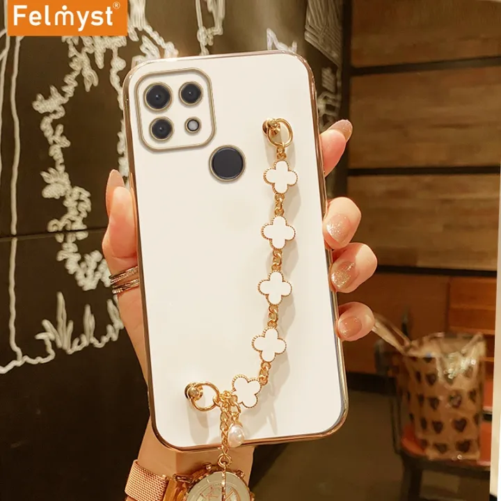 DuBaiNi%20Case%20For%20Xiaomi%20Redmi%2010C%20Luxury%20Plating%20Fashion%20Lucky%20Clover%20Metal%20Bracelet%20Mobile%20Phone%20Chain%20Casing%20Soft%20Shockproof%20Cover%20for%20Girls%20For%20Rings%20With%20Lanyard%20-%20Image%202