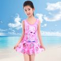 Student Skirt Cartoon Children's Large and Medium Swimming Suit Girls' Underwear Belt Siamese Conservative Children's Princess Swimwear New. 