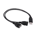 LKPCIGCXM 4X USB 2.0 A Male to 2 Dual USB Female Jack Y Splitter Hub Power Cord Adapter Cable. 