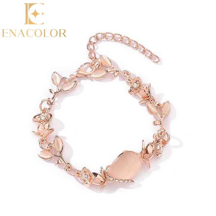 Enacolor Korean Style Opal Bracelet for Women Girl Accessories