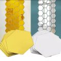 wall stickers 24/6pcs 3D Mirror Wall Sticker Hexagon Acrylic Self Adhesive Mosaic Tile Decals Removable Wall Sticker DIY Home Decor Art Mirror. 