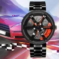 【Miga Plaza】Watches Men Wristwatch Clock Men's Wheel Rim Hub Watch Custom Design Sport Car Creative Men Wrist Watch. 