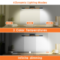 Magnetic Lamp Magnetic Stick Light Bar Dimmable Wireless Vanity Lights for Mirror Rechargeable Touch Cabinet Lamp Rgb Atmosphere Lamp A. 