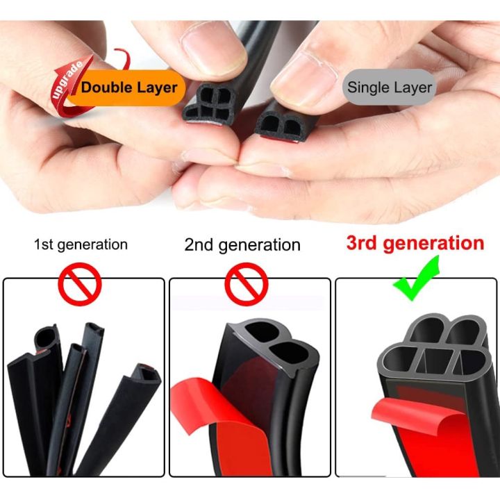 1/5m%20car%20door%20rubber%20seal%20strip%20double%20layer%205%20holes%20weatherstrip%20self%20adhesive%20soundproof%20strip%20thickened%20L%20b%20shape%20tailgate%20edge%20strip%20Universal%20Auto%20Exterior%20accessories%20-%20Image%205
