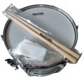 10'' 12'' 14'' Silver/ Maroon Maxtone Taiwan Professional Side Drum for Students, Beginner Drum Set with Drumsticks, Drum Strap, 10.5'' X 6.25'' Grey colour side drum for western band. 