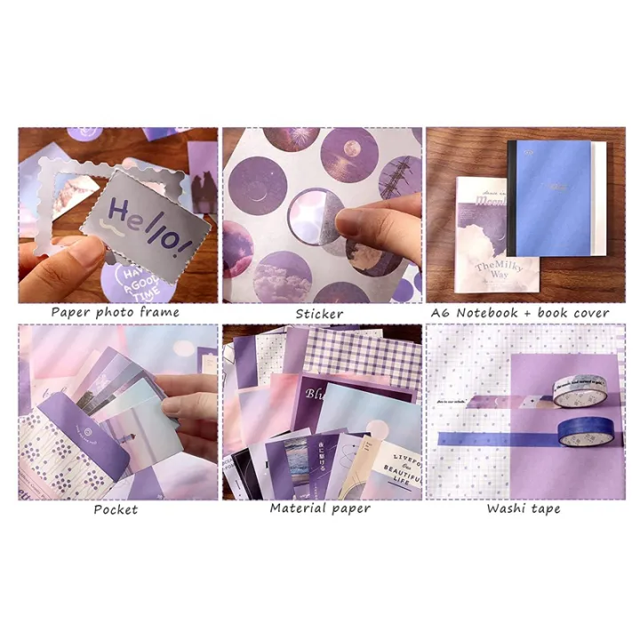 Aesthetic%20Scrapbook%20Kit(348Pcs),%20Junk%20Journal%20Kit%20with%20Journaling/Scrapbooking%20Supplies,%20Stationery%20-%20Image%204