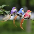 1Pc Mini fake birds artificial foam feathers mini birds home party wedding decor. 
