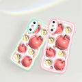 Linemond 3D Apple Design Soft Silicone case for VIVO V11 PRO V15 V17 V20 V20Pro V23Pro V23 Pro 5G V23E V25 V25Pro V25E V27 V27PRO V27E V5 V5S V9 X21S cover,for Girls Women case. 