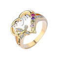 Female Ring Exquisite Mom Letter Ring. 