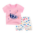 bellylady 2pcs/set Boys irls Soft Cotton Short Sleeves Shirt + Shorts Suit e Wear. 