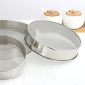 Round Screened Strainer Stainless Steel Flour Sieve Hand-Baking Pastry Kitchen Food Tools Tea Sugar Fine Mesh Sifter 15cm-30cm. 