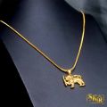 Gold plated 06MM Snake Rope Chain 18/24 Inch With Sri Lanka flag lion pendent. 
