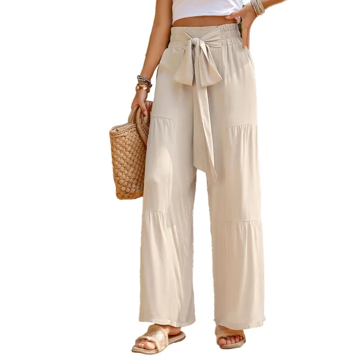 Yfashion%20Women%20Casual%20Wide-leg%20Pants%20High%20Waist%20Loose%20Straight%20Trousers%20Simple%20Elegant%20Solid%20Color%20Lace-up%20Pants%20-%20Image%208