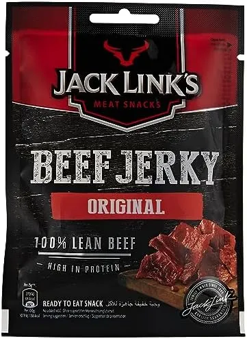 Jack Beef Jerky Original – High Protein Meat Snack – Dried Halal Beef ...