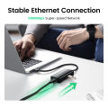 UGREEN USB 3.0 2.0 Hub Ethernet Adapter 10/100/1000 Gigabit Network Converter with USB 3.0 Hub 3 Ports Compatible for Nin,t,en,do Switch, Windows Surface Pro, MacBook Air/Retina, iMac Pro, Chromebook, PC. 