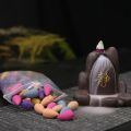 Mixed Flavor Natural Floral Lavender Tower Home Decoration Reflux Aromatherapy Cone Incense Backflow Incense Incense Cones. 