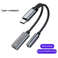 2 in 1 USB C To 3.5Mm Headphone Jack Adapter Type C Charge Audio Aux Adaptor for Samsung S20 10 Plus S21 IPad Pro. 