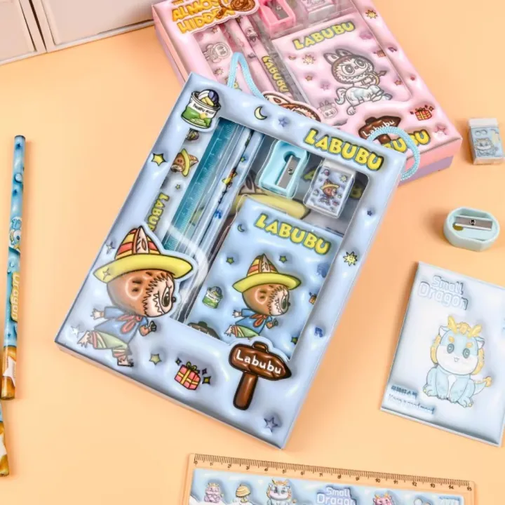 Cute%20Capibara%20Labubu%20Stationery%20Set%203D%20with%20Notebook%20Study%20Stationery%20Kit%20Ruler%20Students%20Back%20to%20School%20Gift%20-%20Image%203