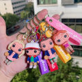 Animation Toys Stranger Things Keychain Thriller Movie Ornament Creative Key Chain for Car Backpack Pendant Kids Birthday Gift. 