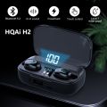 HQAi H2 TWS Bluetooth Earphones Build-in MIC Wireless 5.2 Gaming Headset Hi-Fi Sound Headphones Earbuds For All Phone. 