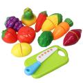 7pcs Pretend Play Cutting Fruit Toy Set Simulation Fruits Vegetables Food Toy Set Kitchen Toys for Kids. 