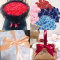 ribbon roll 4CM/25Yards Wedding Ribbons Colored Satin Ribbons DIY Handmade Floral Bouquet Party Home DecorativeParty Games Crafts. 